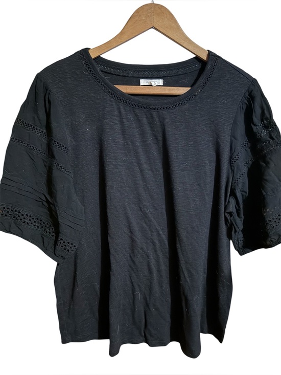 Maurices Tops - Maurice’s dark short sleeve knit boho ladies brand size 0 x 14 w xl extra large